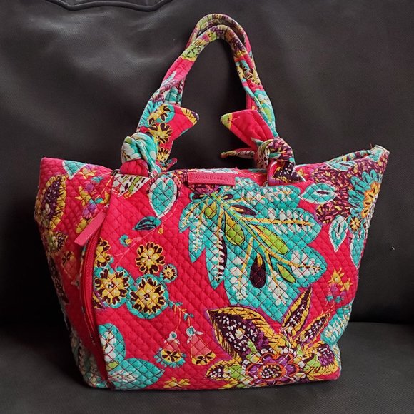 Vera Bradley Handbags - Vera Bradley Vintage Pink/Blue Shoulder Bag